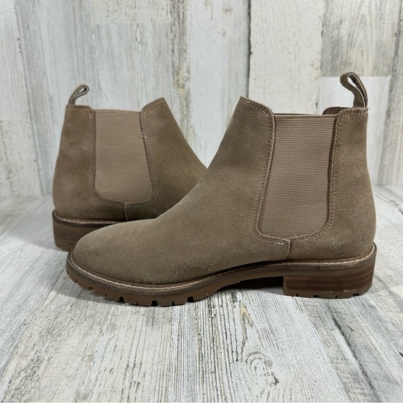 Steve Madden Leopold Tan Brown Leather Pull On Chelsea Ankle Boots #190 - Picture 11 of 12